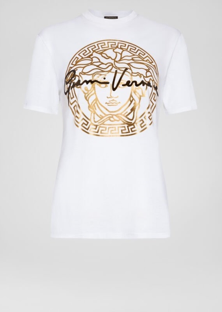 Tricouri Versace Versace Medusa Signature Motif Slim Fit Dama | KWEITFQ-86